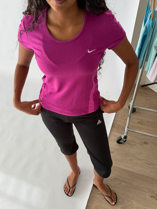 Y2K Nike Panelled Activerwear Top - L