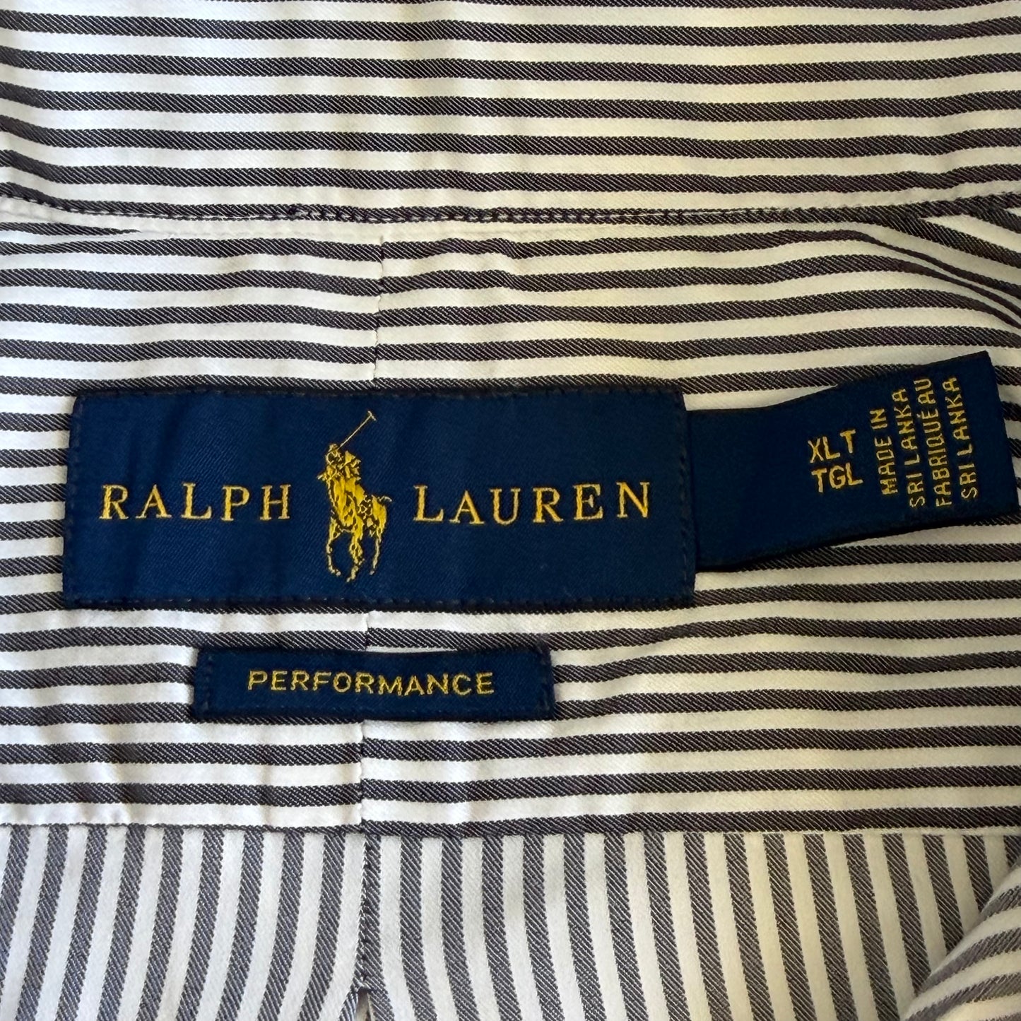 Y2K Polo Ralph Lauren Striped Button Up Shirt - XL