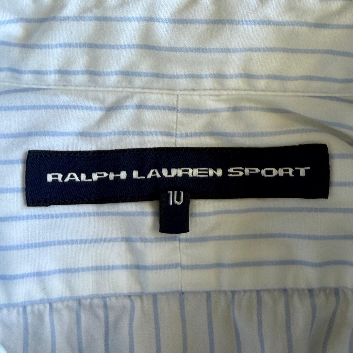 Y2K Polo Ralph Lauren Striped Button Up Shirt - M