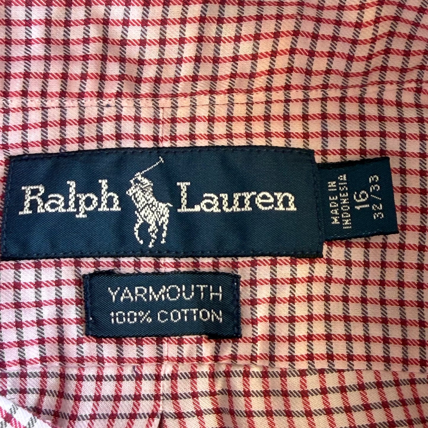Y2K Polo Ralph Lauren Checkered Button Up Shirt - L