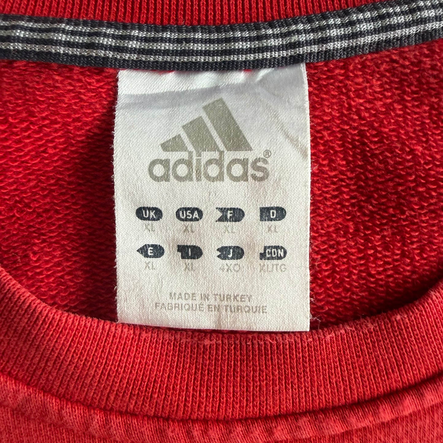 Y2K Adidas Three Stripe Sweatshirt - XL