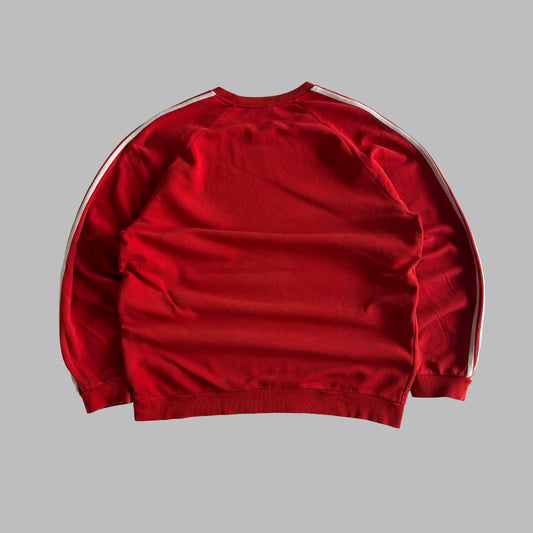 Y2K Adidas Three Stripe Sweatshirt - XL