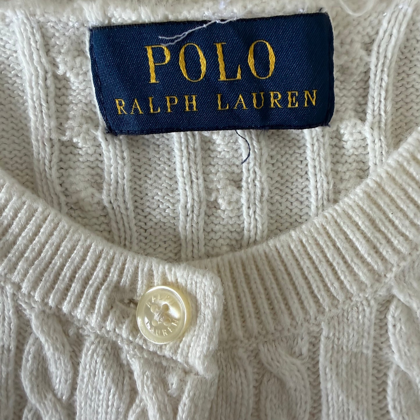 00s Ralph Lauren Cable Knit Cardigan - Medium