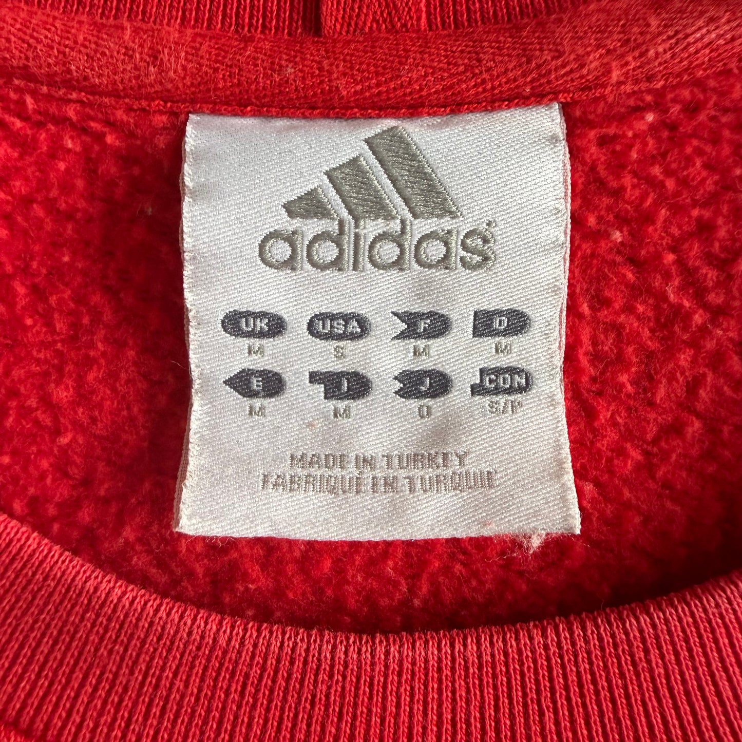 Y2K Adidas Spell Out Hoodie - M