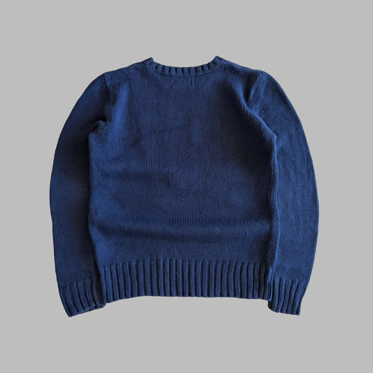 90s Ralph Lauren Flag Heavy Knit - M