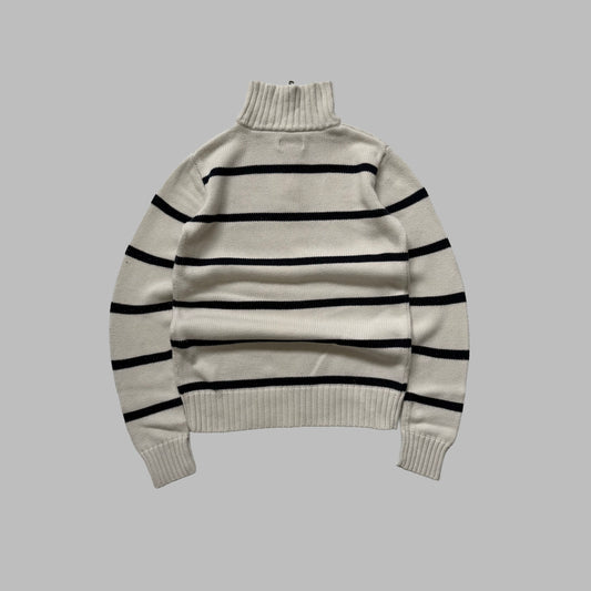 90s Polo Ralph Lauren Striped Heavyweight Quarter Zip - S