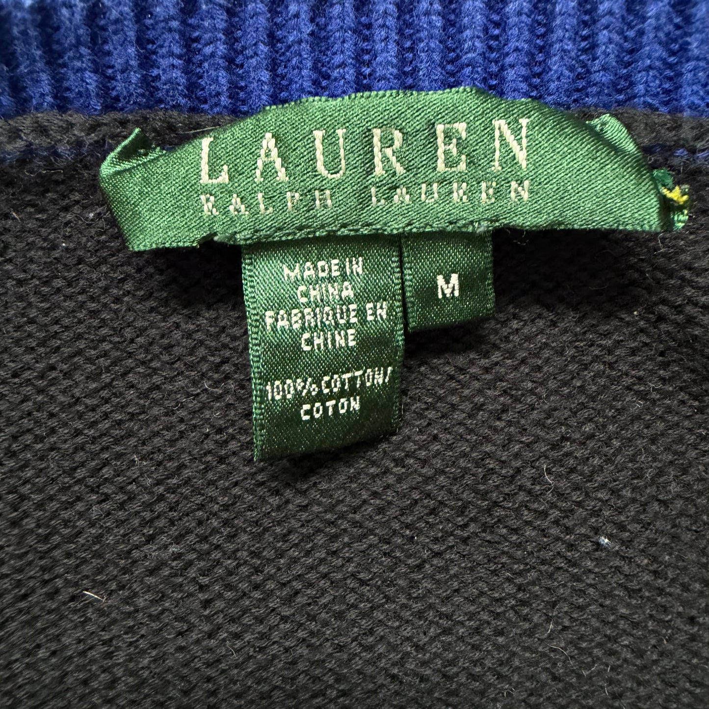 Y2K Polo Ralph Lauren Striped Knit Sweater - M