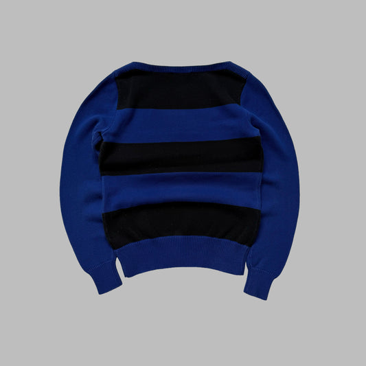 Y2K Polo Ralph Lauren Striped Knit Sweater - M
