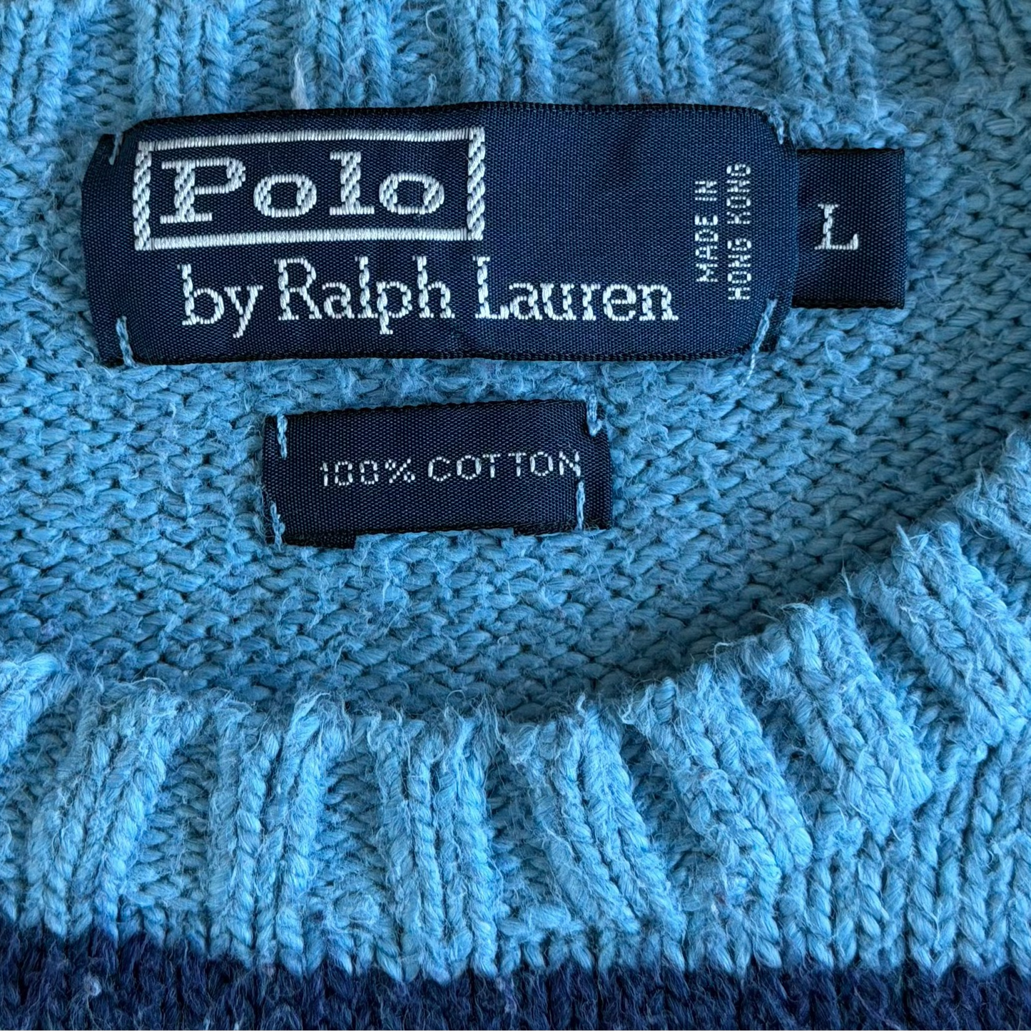 90s Polo Ralph Lauren Striped Heavy Knit - L