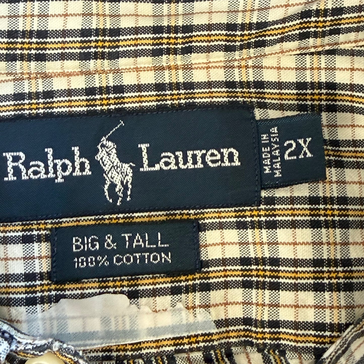 90s Polo Ralph Lauren Cotton Button Up Shirt - XXL