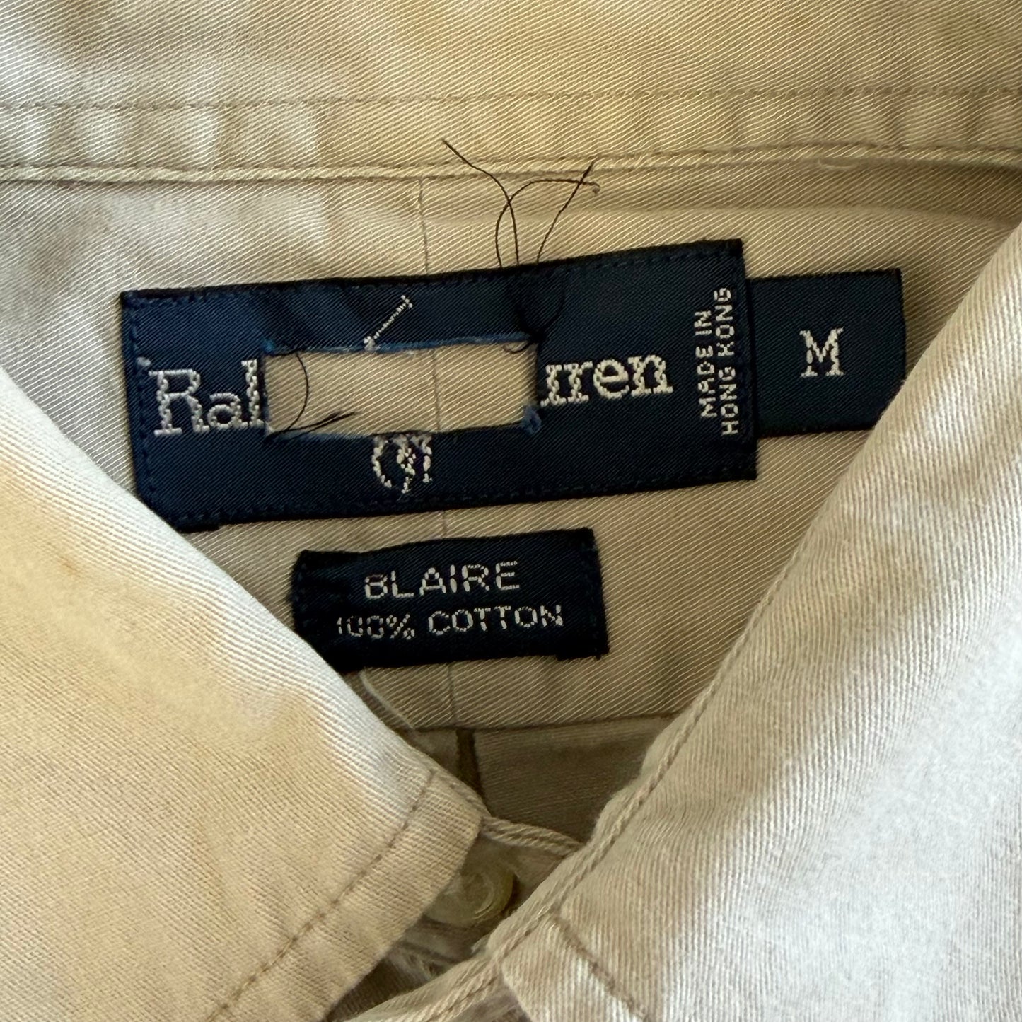 90s Polo Ralph Lauren Cotton Button Up Shirt - M