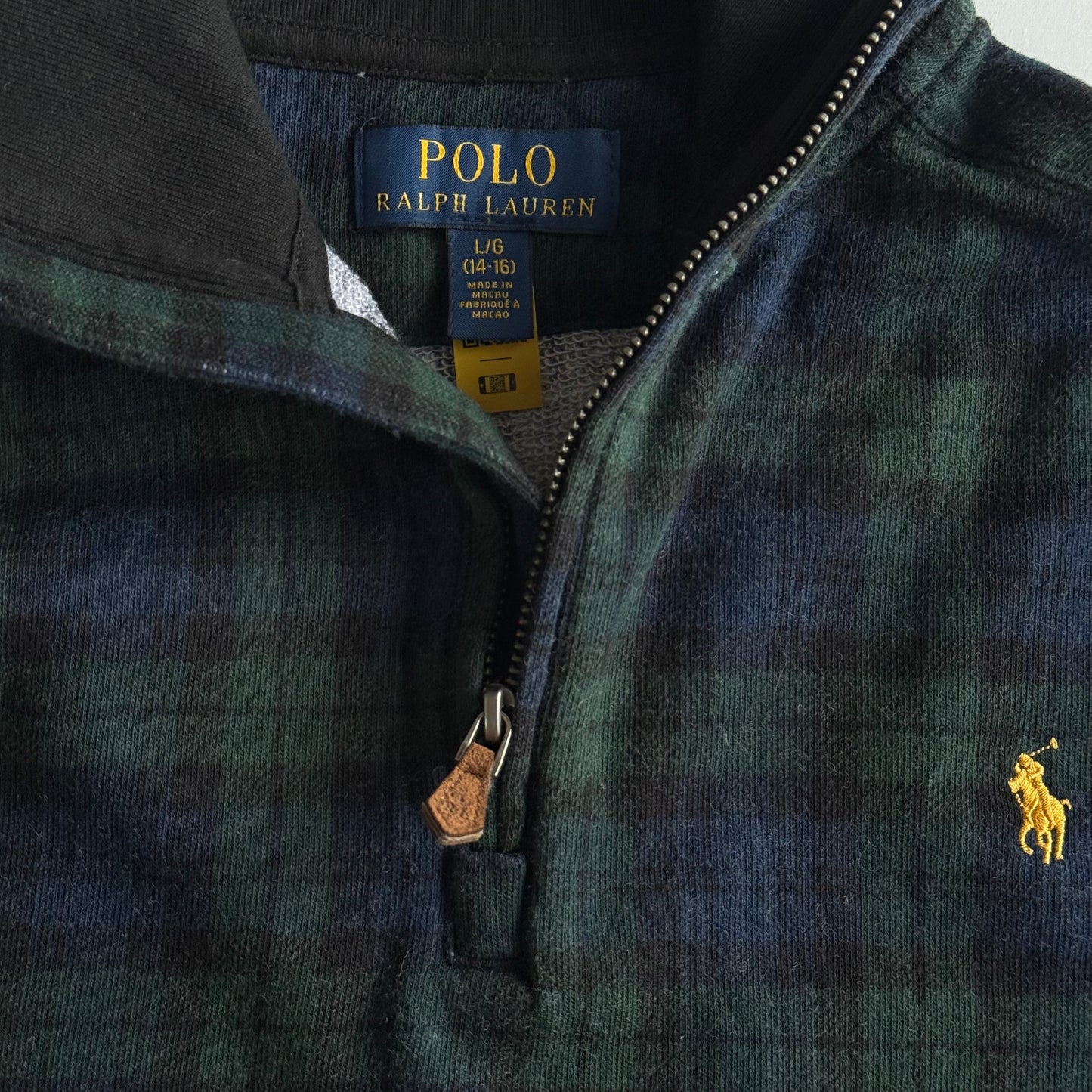Ralph Lauren Tartan Quarter Zip - Small