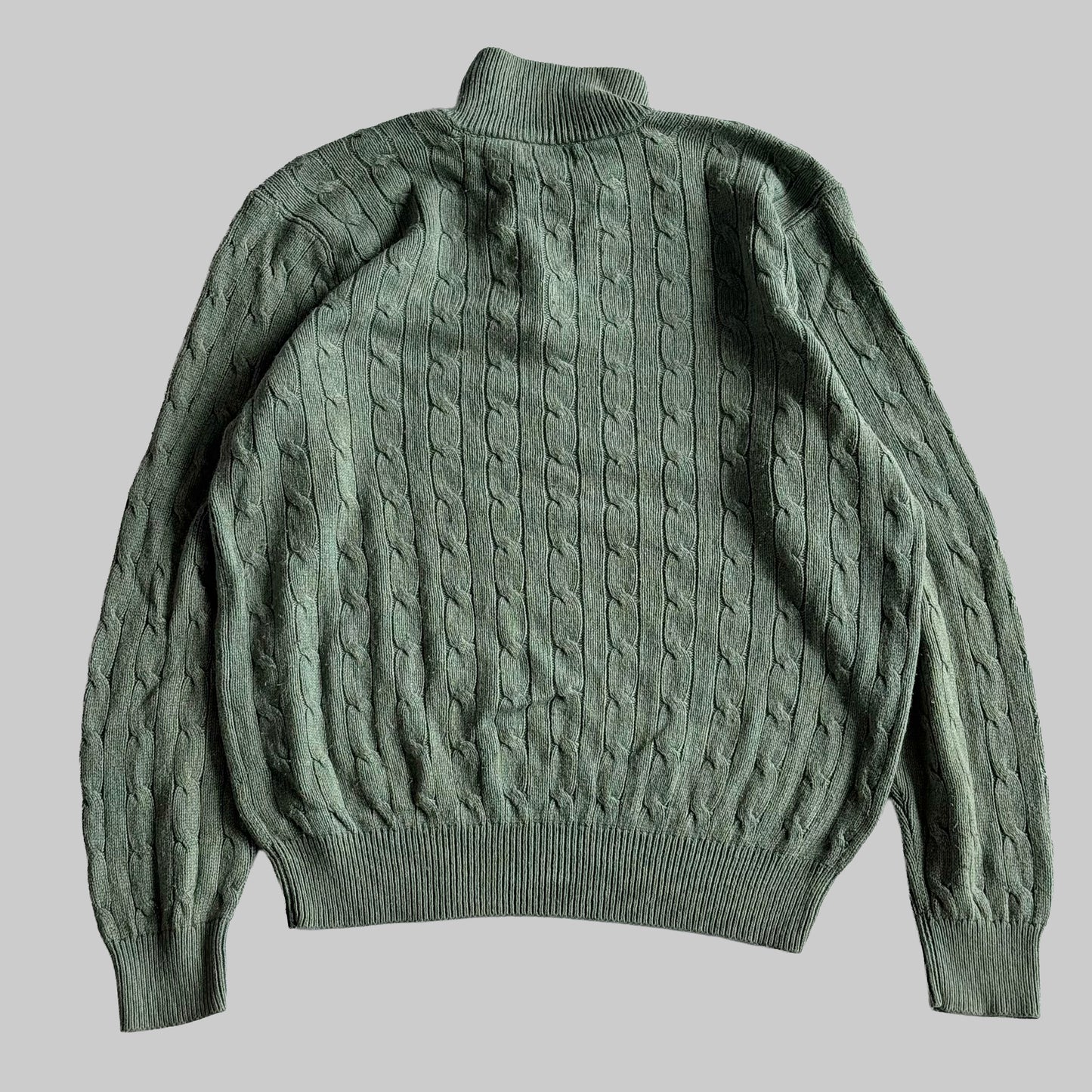 Ralph Lauren Cable Knit Quarter Zip - Large
