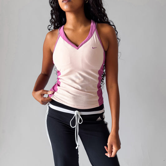 Y2K Nike Panelled Racer Back Tank - M
