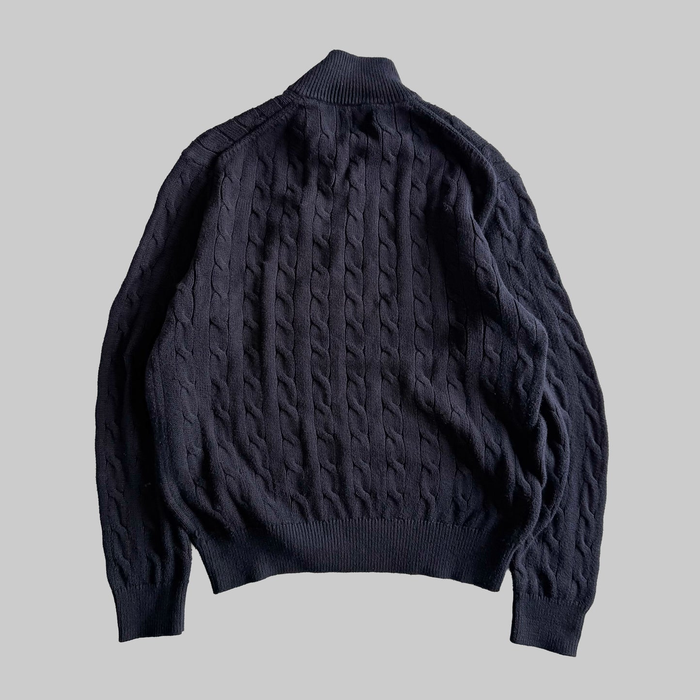 Ralph Lauren Cable Knit Quarter Zip - Large