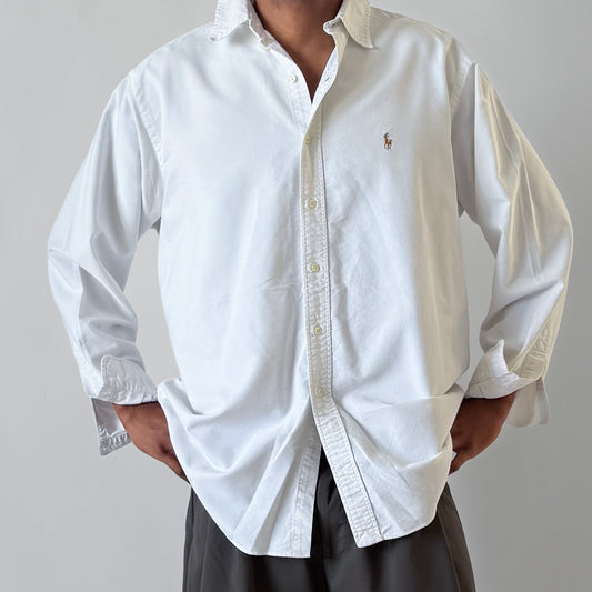 Y2K Polo Ralph Lauren Cotton Button Up Shirt - XL
