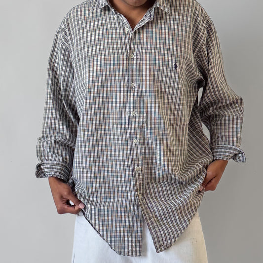 90s Polo Ralph Lauren Cotton Button Up Shirt - XXL