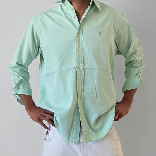 Y2K Polo Ralph Lauren Cotton Button Up Shirt - L
