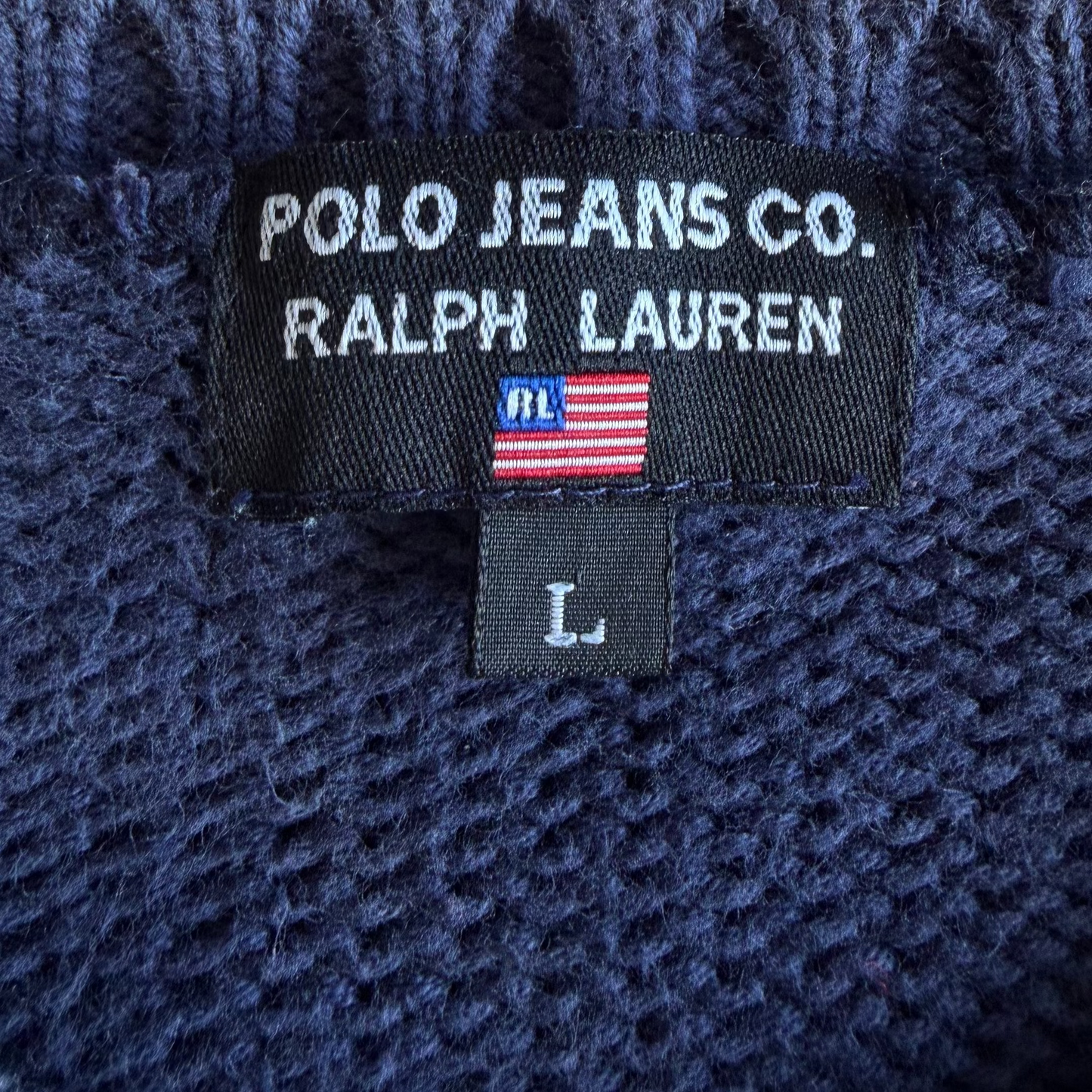 Y2K Polo Ralph Lauren Classic Flag Knit - L