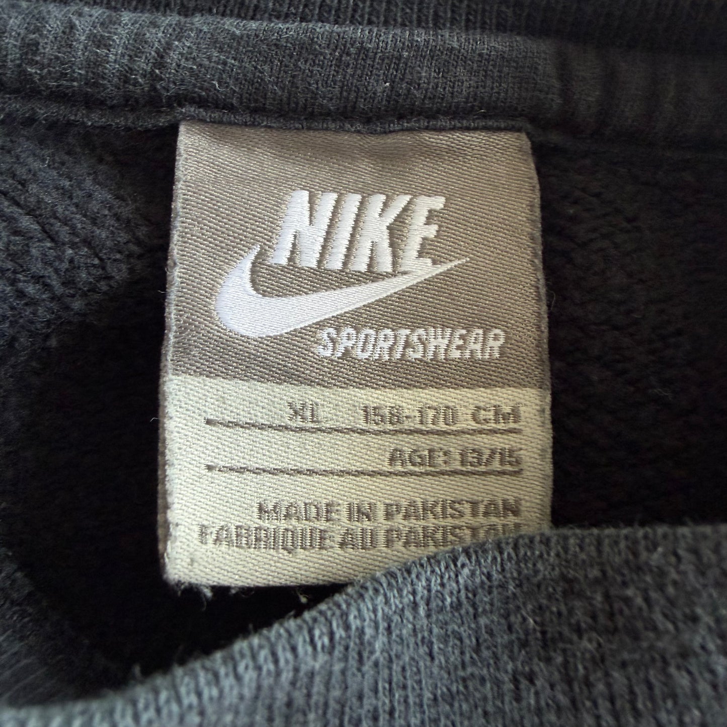 Y2K Nike Panelled Spell Out Sweatshirt - M