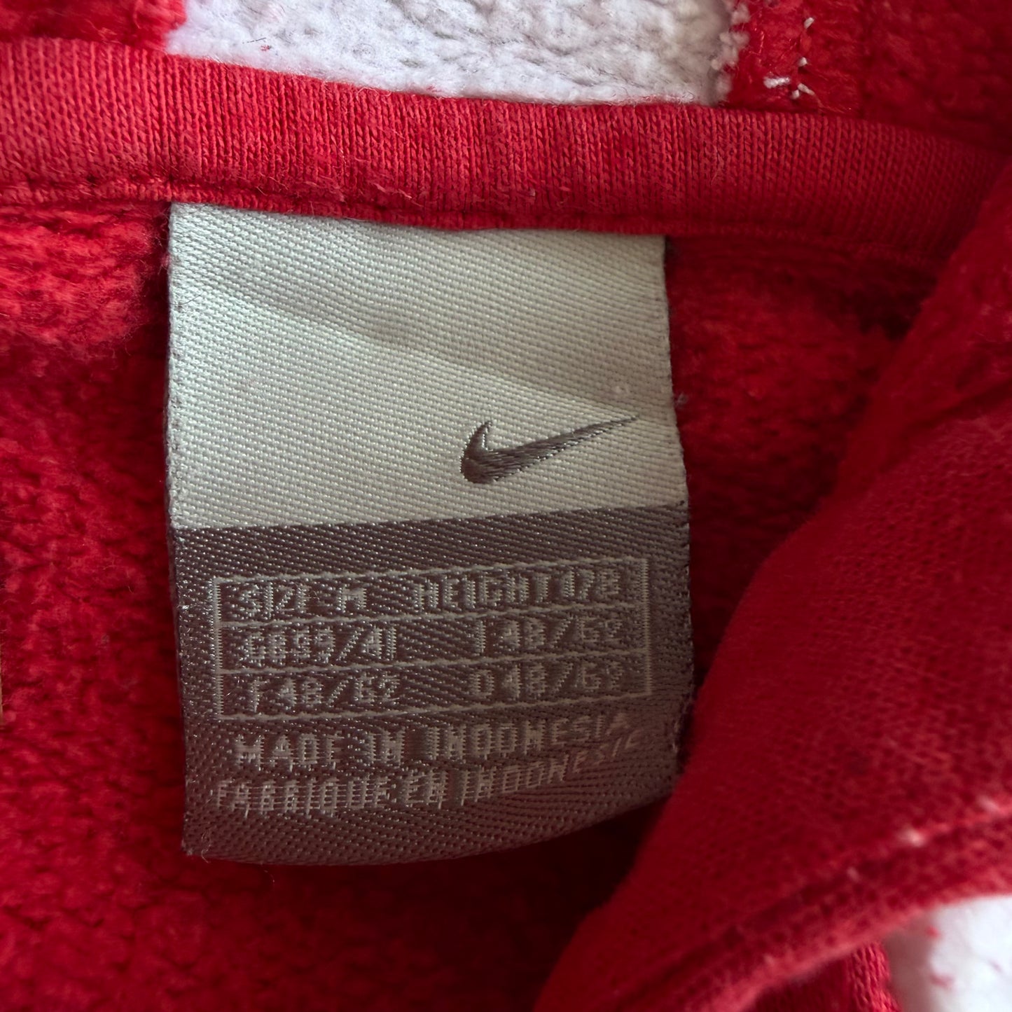 Y2K Nike Spell Out Striped Hoodie - M