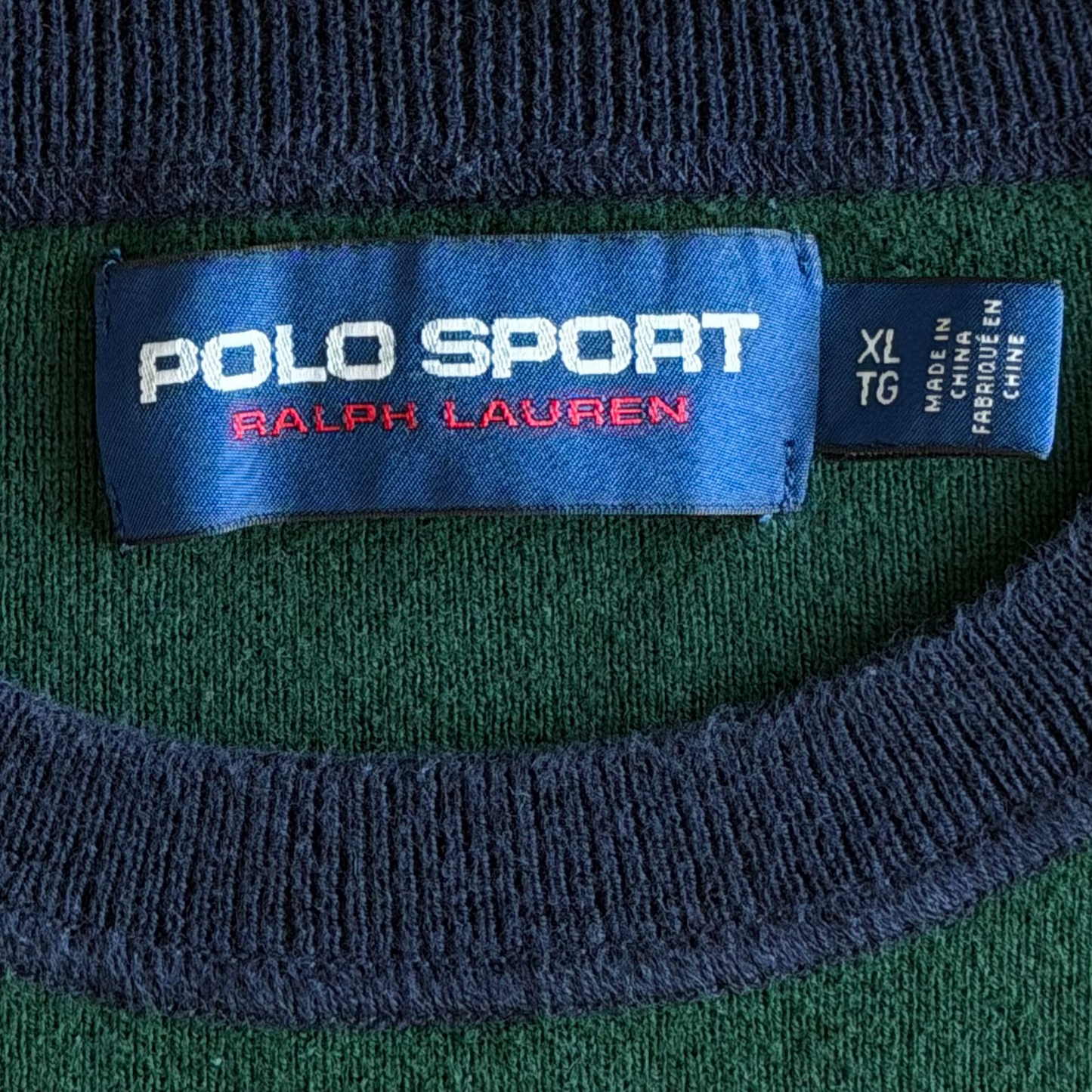 90s Polo Sport Spell Out Heavy Knit - XL