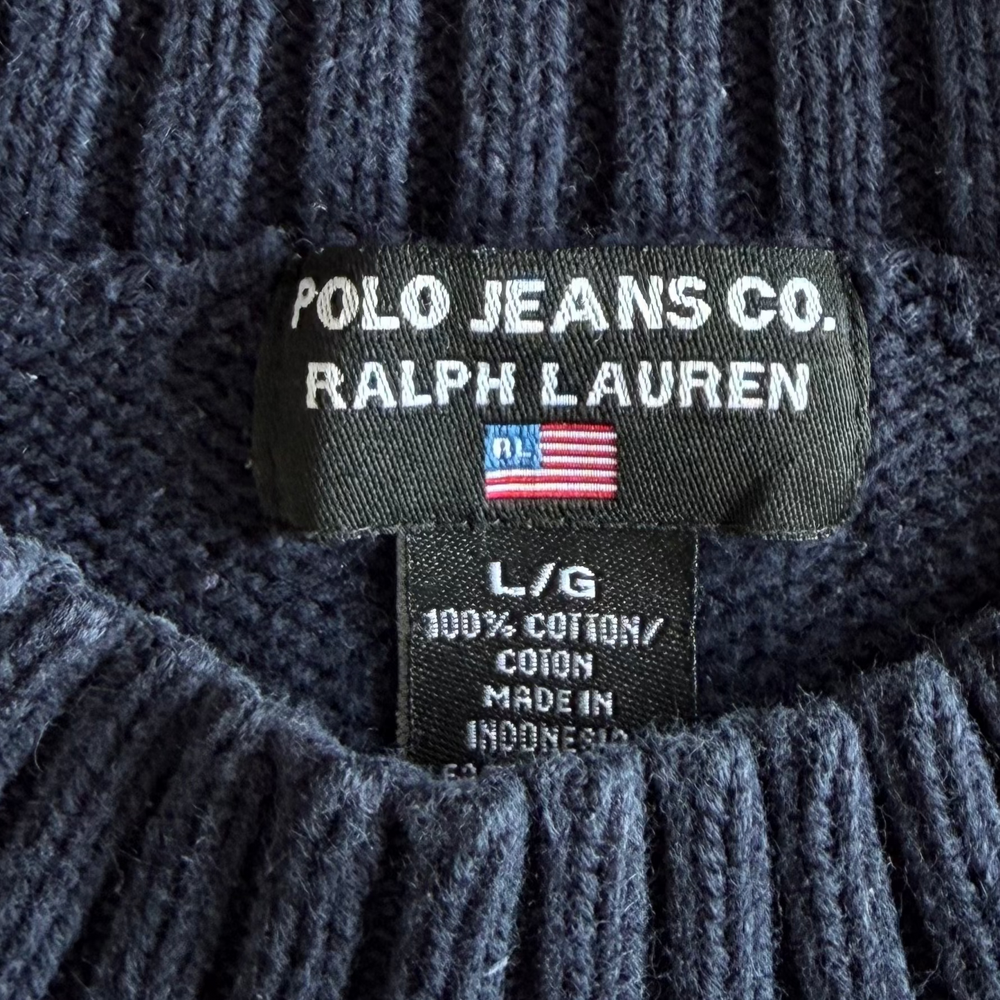 Y2K Ralph Lauren Polo Jeans Co Flag Knit - L