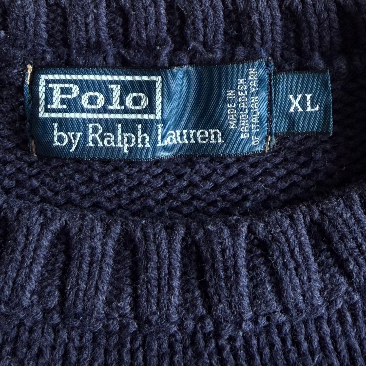 90s Polo Ralph Lauren Classic Flag Knit - XL