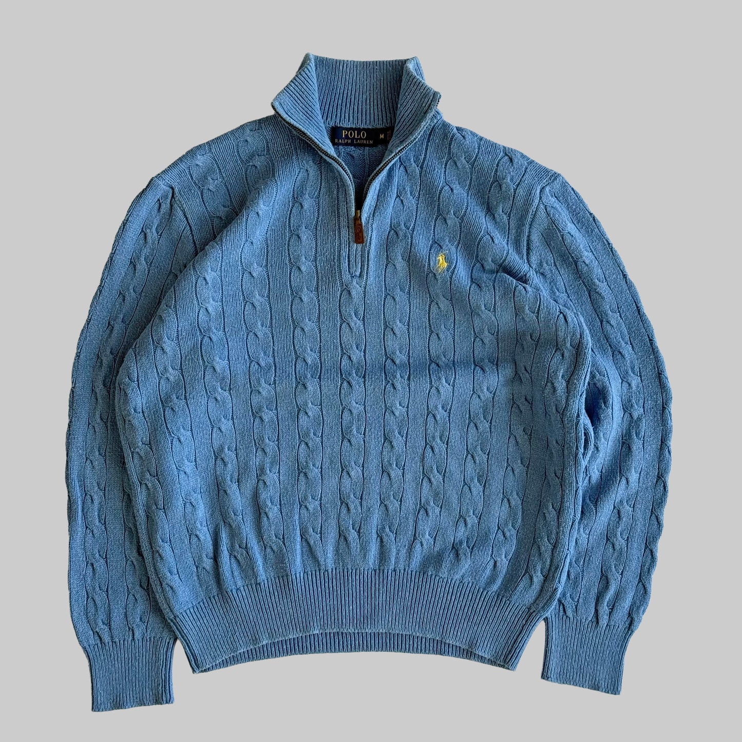 Ralph Lauren Cable Knit Quarter Zip - Medium