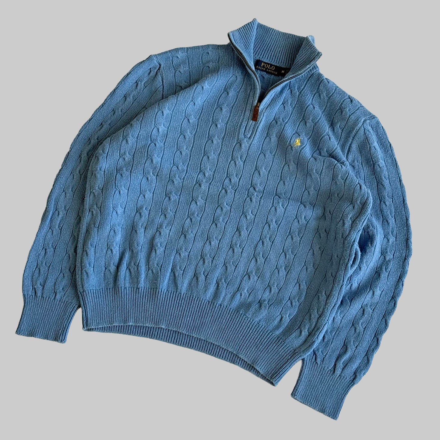 Ralph Lauren Cable Knit Quarter Zip - Medium