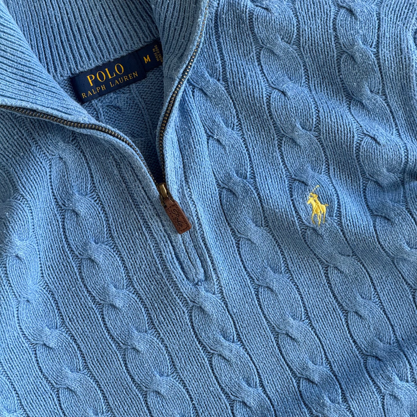 Ralph Lauren Cable Knit Quarter Zip - Medium