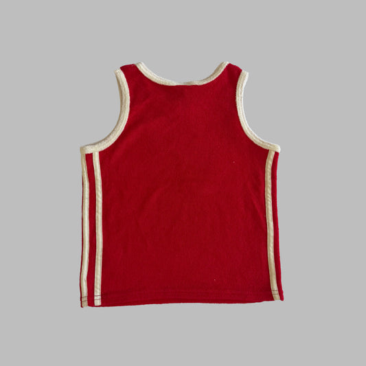 Y2K Dead Stock Adidas Three Stripe Towel Tank - XXS/XS