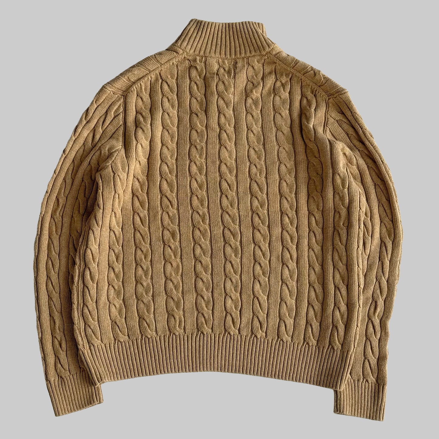 Ralph Lauren Cable Knit Quarter Zip - XL