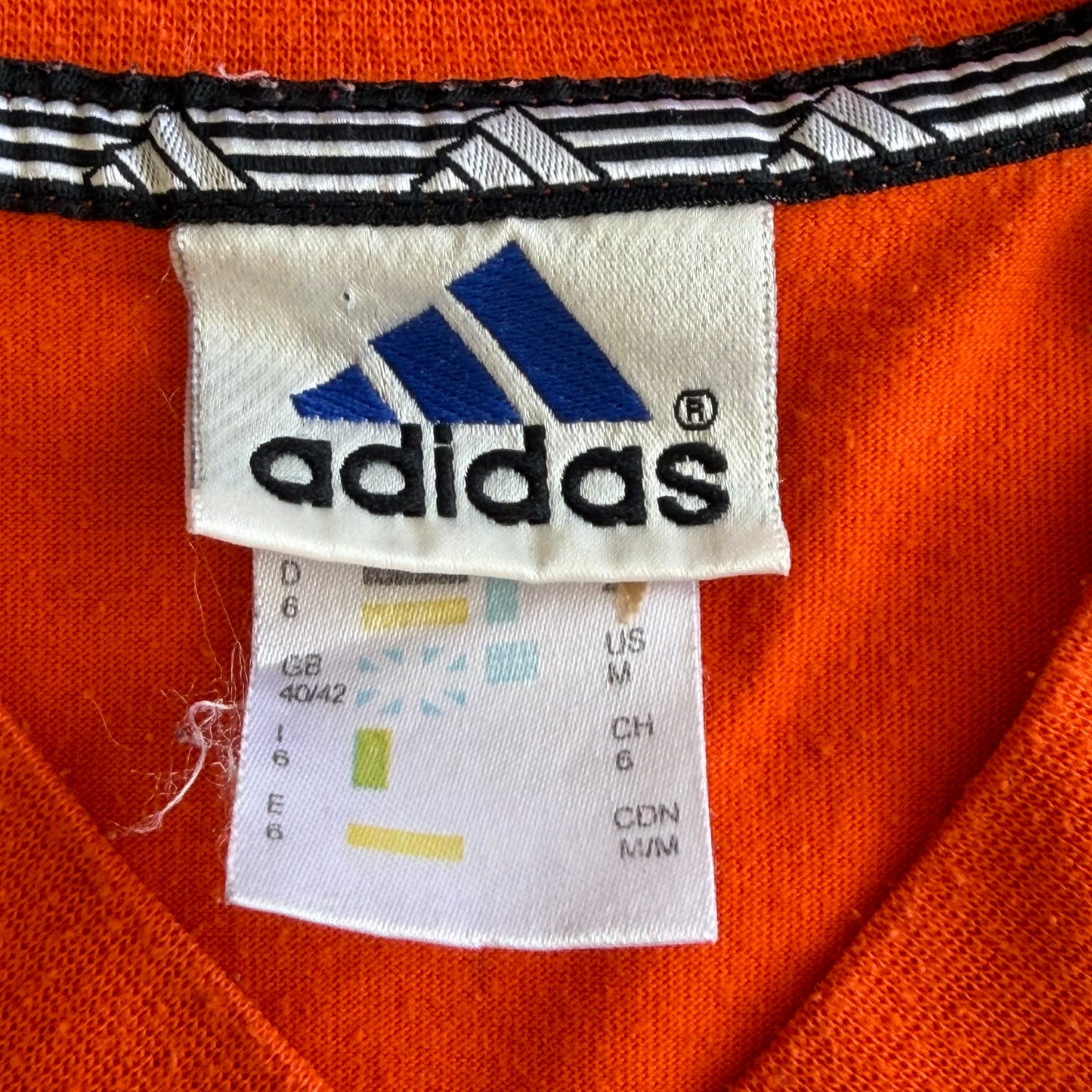 90s Adidas Three Stripe Heavweight Tee - M