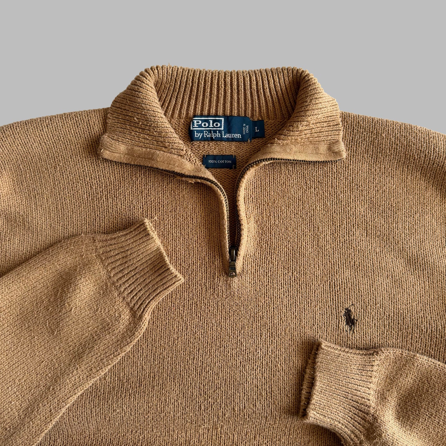 90s Polo Ralph Lauren Heavyweight Quarter Zip - L