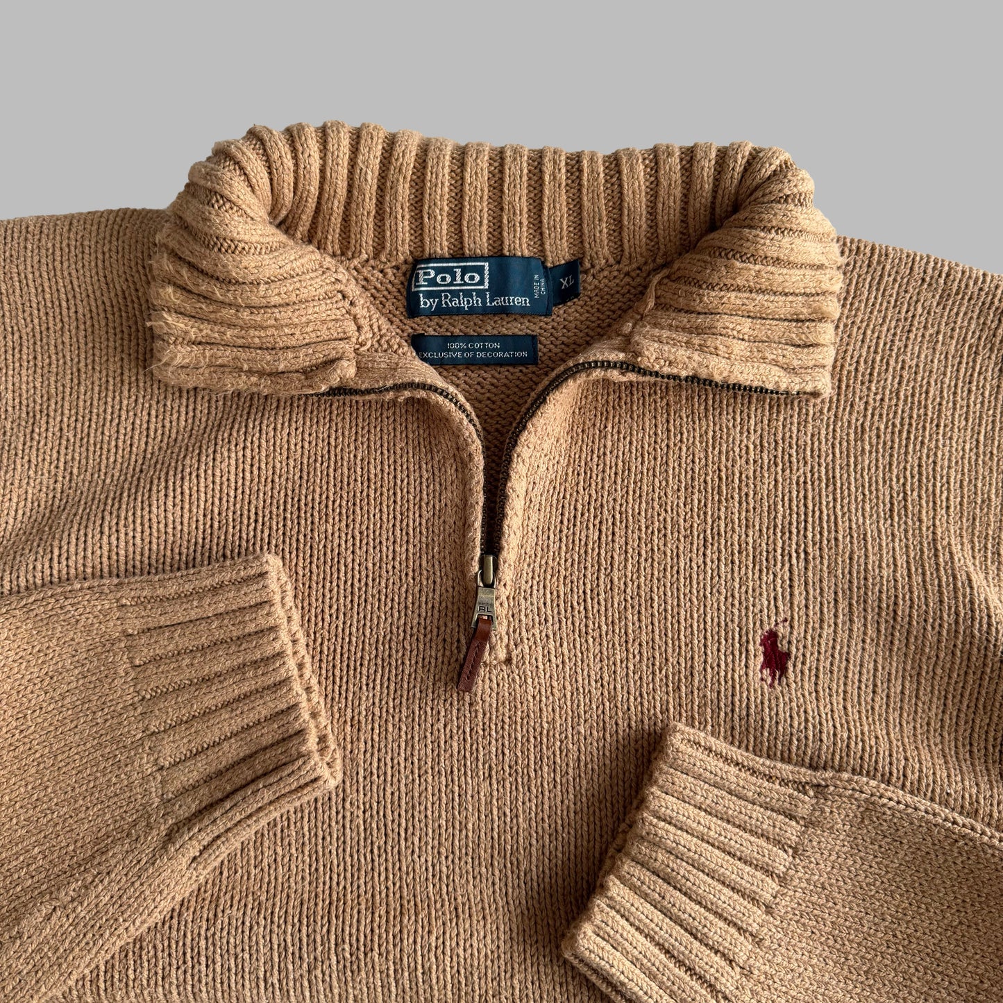 90s Polo Ralph Lauren Heavyweight Quarter Zip - XL