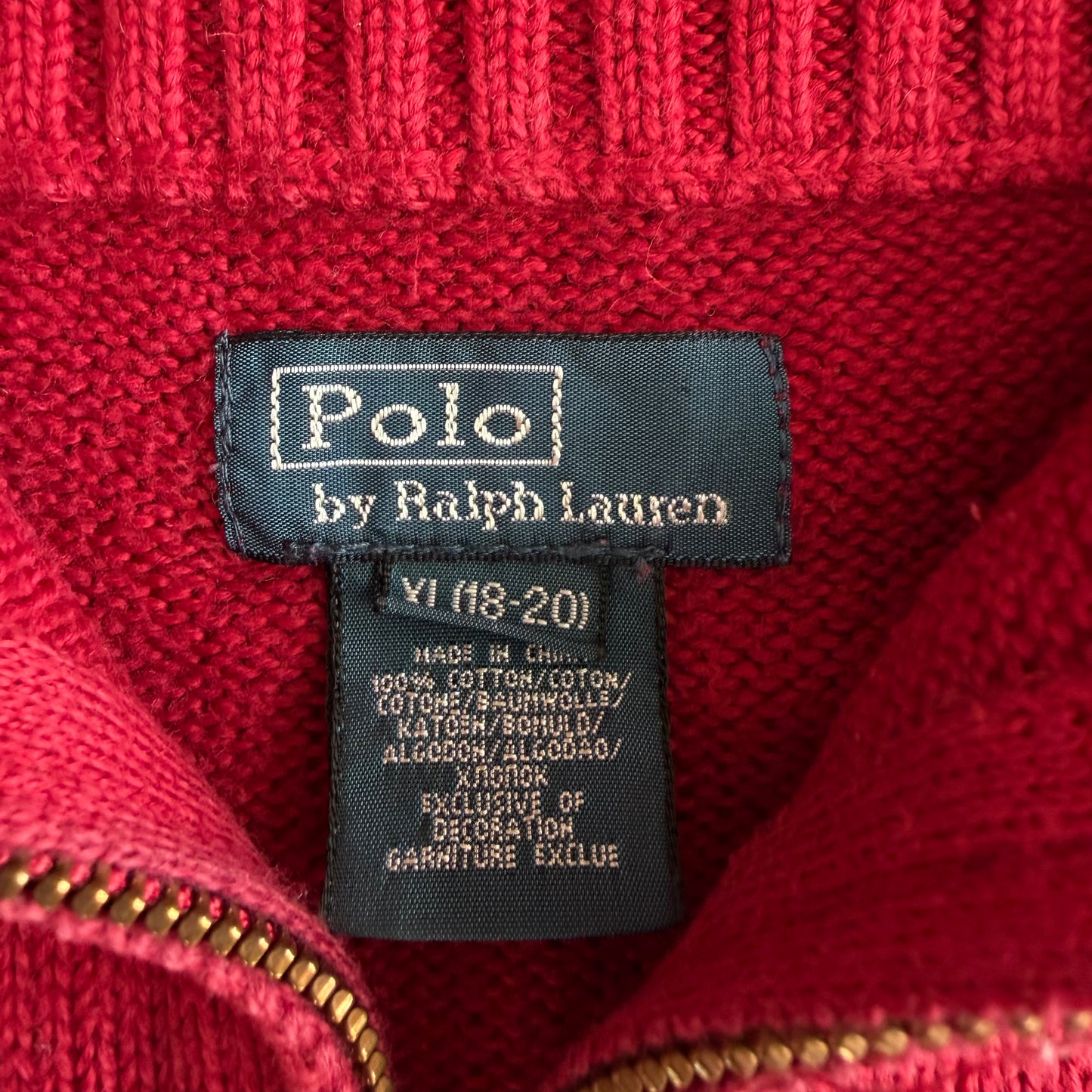 90s Polo Ralph Lauren Striped Quarter Zip - M