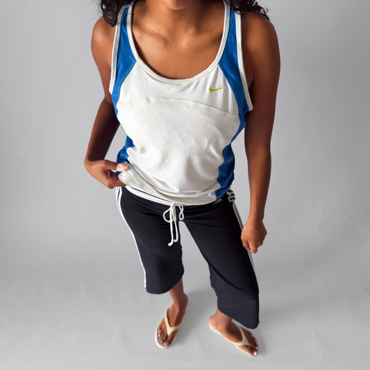 Y2K Nike Panelled Activewear Racerback Tank - XL