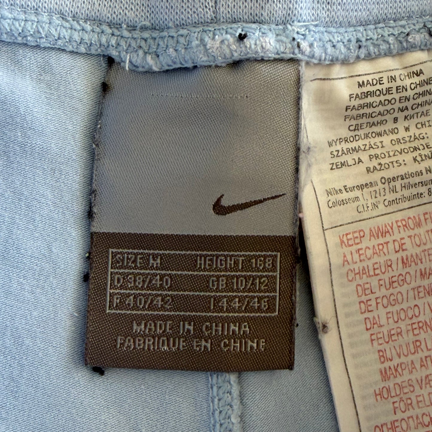 Y2K Nike Striped Cotton Mini Shorts - M
