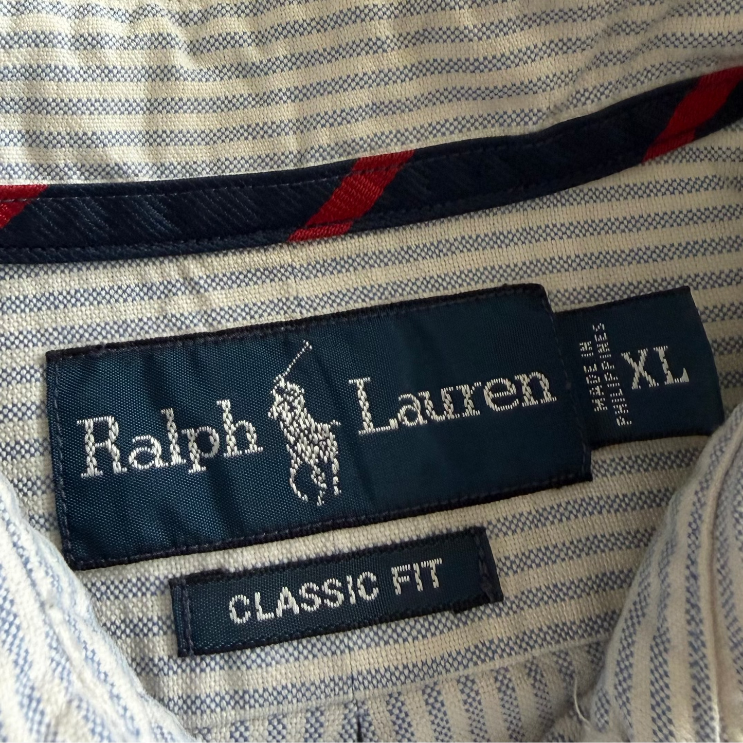 Y2K Polo Ralph Lauren Striped Button Up Shirt - XL