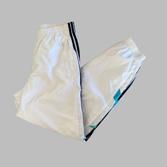 90s Adidas Baggy Track Pants - Small