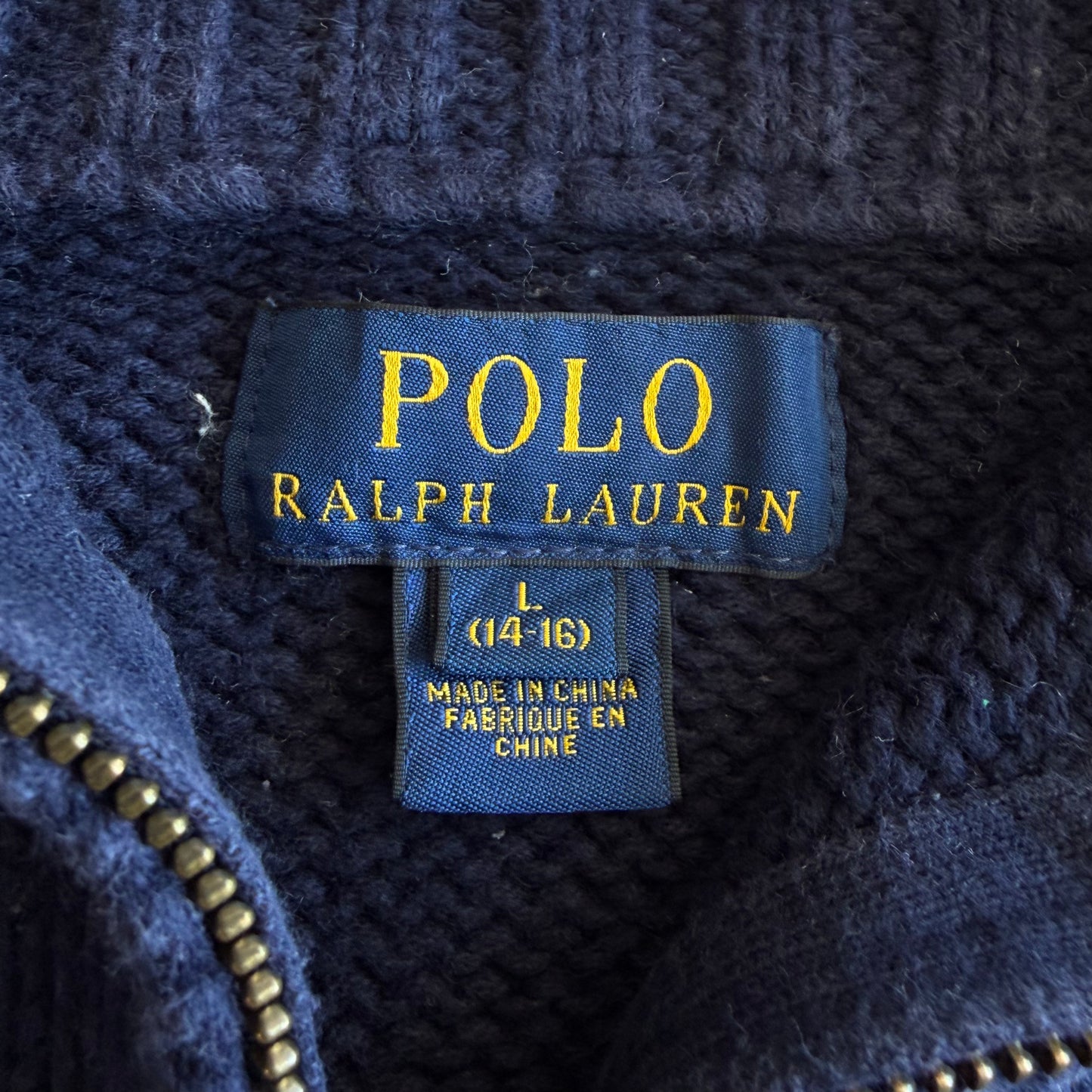 Ralph Lauren Flag Heavy Quarter Zip - S