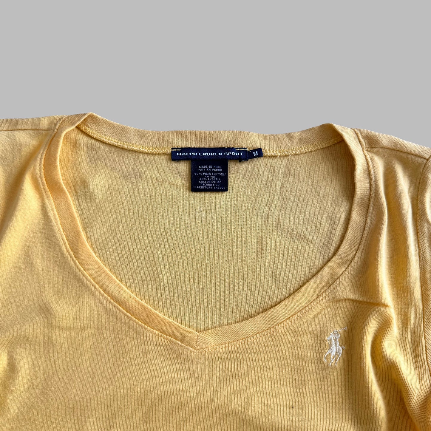 Y2K Ralph Lauren Low Cut T-Shirt - M/L