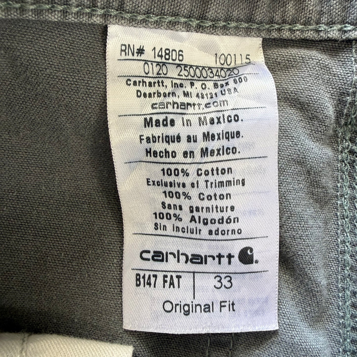 Carhartt Carpenter Shorts - 33"