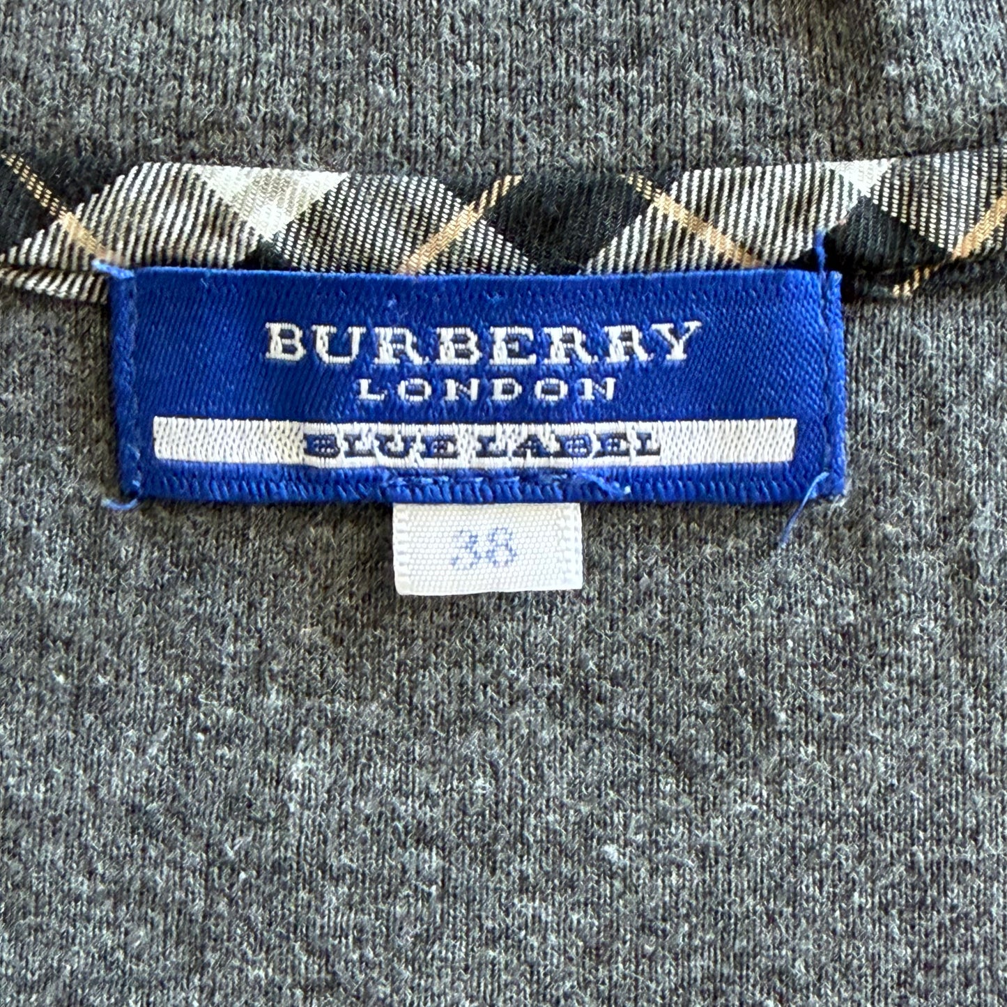 Y2K Burberry Cap Sleeve T-Shirt - L