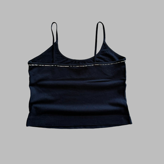Y2K Burberry Nova Check Trim Cami Top - L