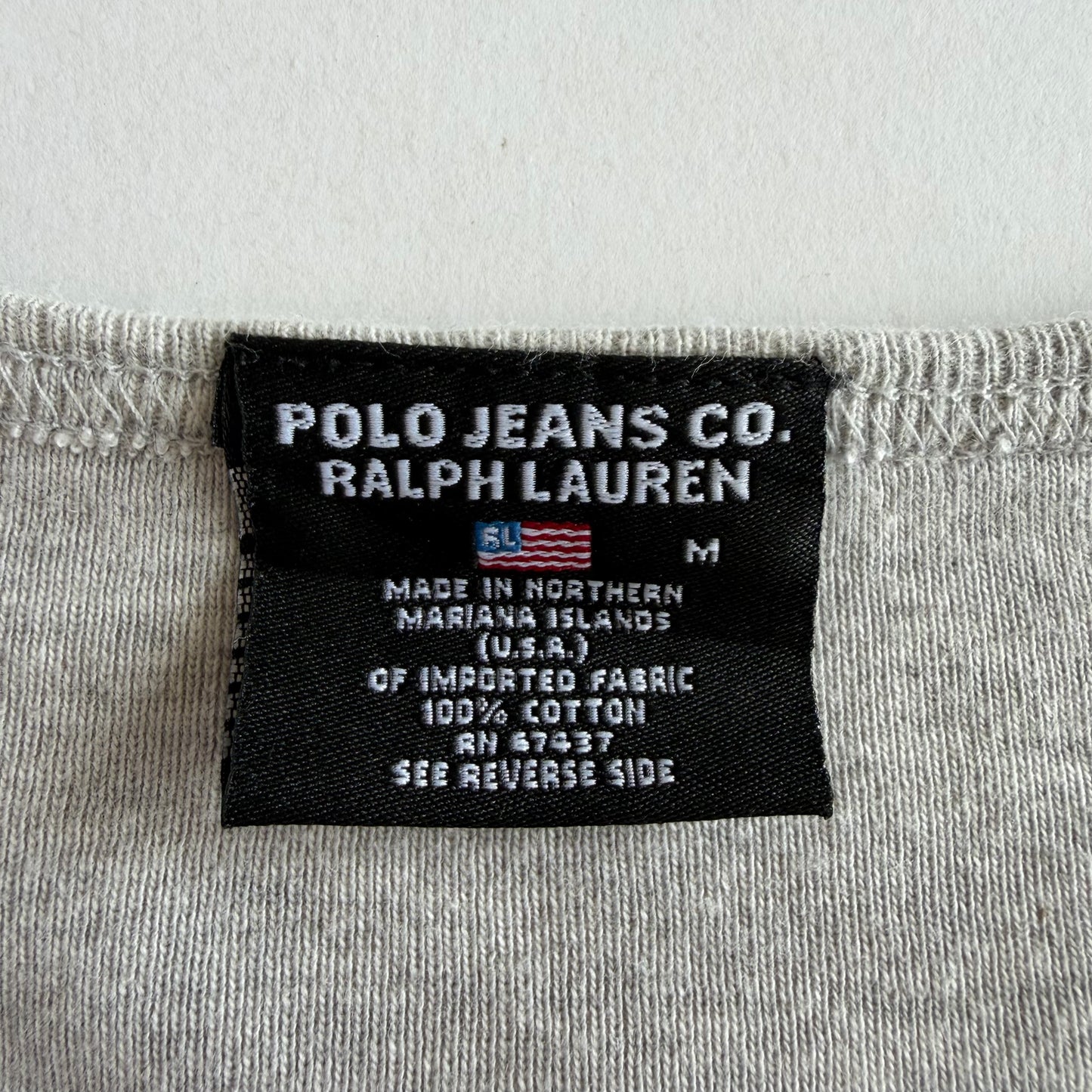 Y2K Ralph Lauren Polo Jeans Low Cut T-Shirt - M