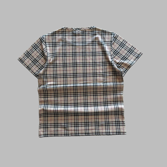 Y2K Burberry Nova Check T-Shirt - L