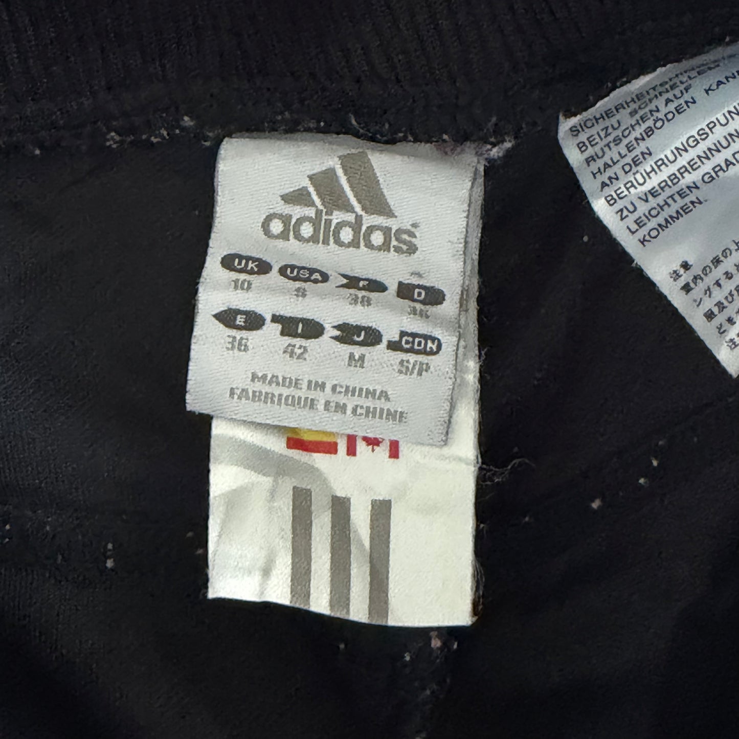 Y2K Adidas Three Stripe Wide Leg Track Pants - M