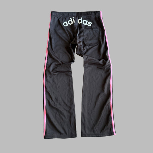 Y2K Adidas Three Stripe Straight Leg Track Pants - M